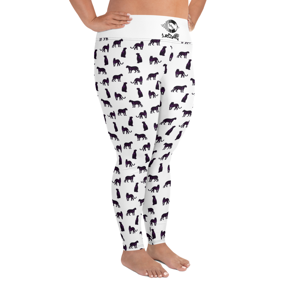 Lozart Panther All-Over Print Plus Size Leggings