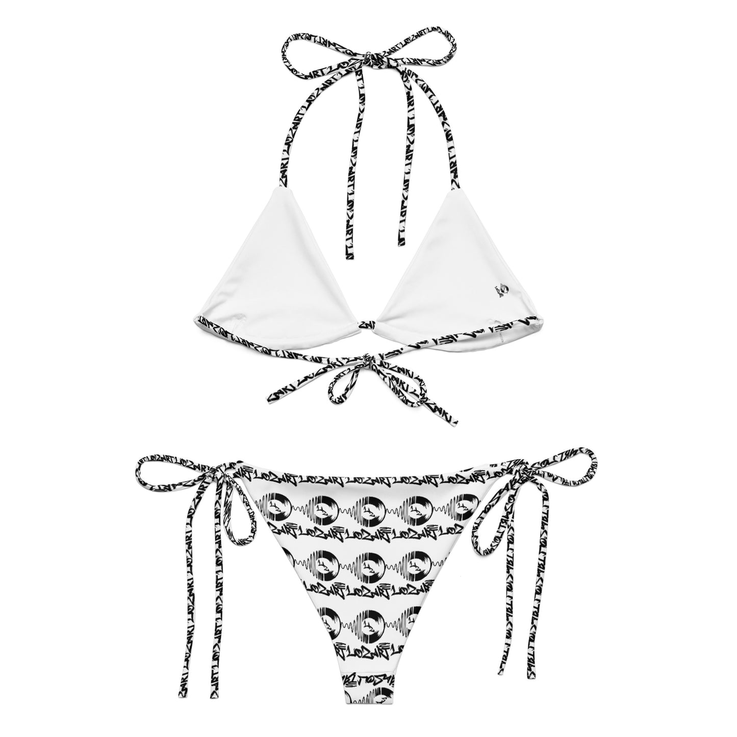 All-over print recycled string bikini