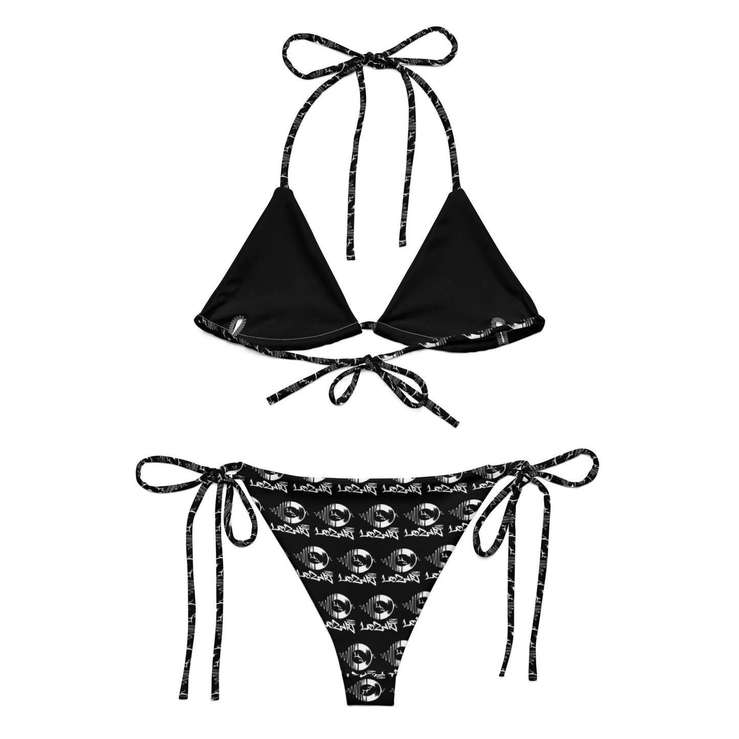 All-over print recycled string bikini